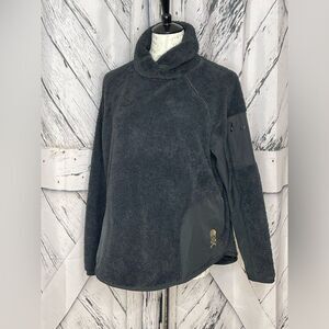 Nike Sherpa Fleece Pullover Sweatshirt Skull Black L